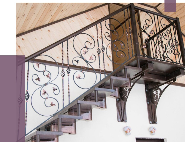 Кованые лестницы в Златоусте от 80418 руб. под ключ