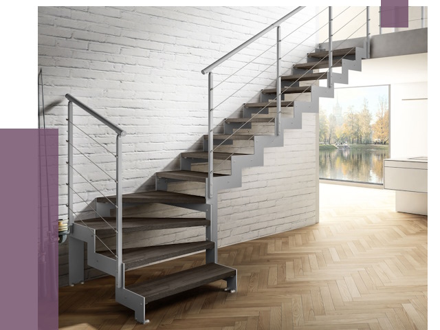 Г-образные лестницы под ключ в Златоусте от 37374 руб. | ПРОЛЁТ-Злт