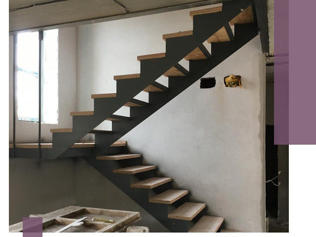 Изготовление лестниц на металлокаркасе в Златоусте от производителя