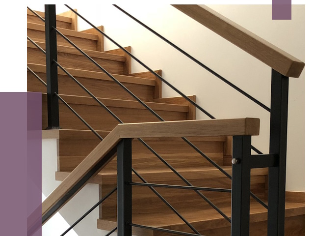 Обшивка металлической лестницы деревом в Златоусте от 4382 руб.