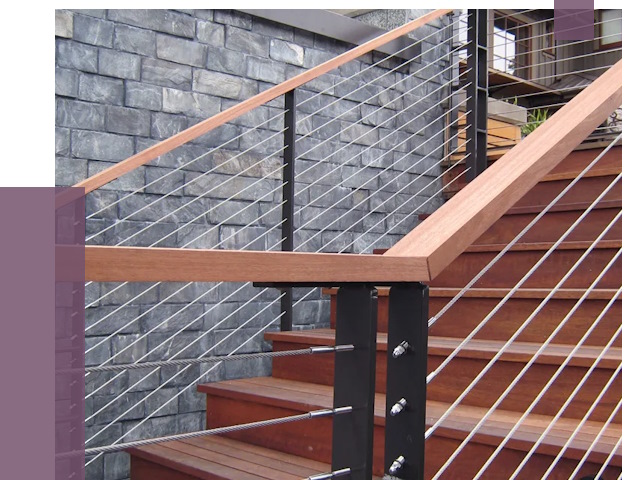 Тросовые перила под ключ в Златоусте от 7836 руб.