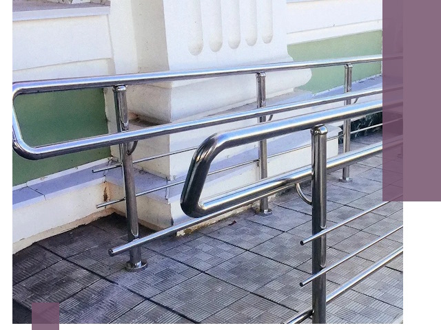Ограждения пандусов из металла и нержавейки в Златоусте