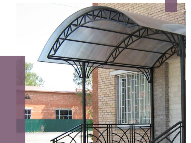 Металлические навесы и козырьки в Златоусте от 12888 руб.