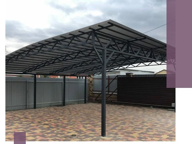 Недорогие навесы под ключ в Златоусте — изготовление и монтаж