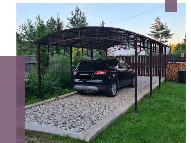 Навесы для автомобиля в Златоусте от 13248 руб.  | ПРОЛЁТ-Злт