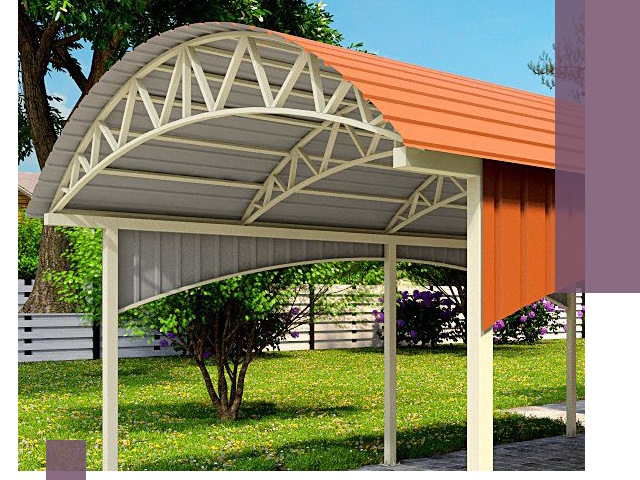 Навесы из профнастила под ключ в Златоусте — установка и монтаж