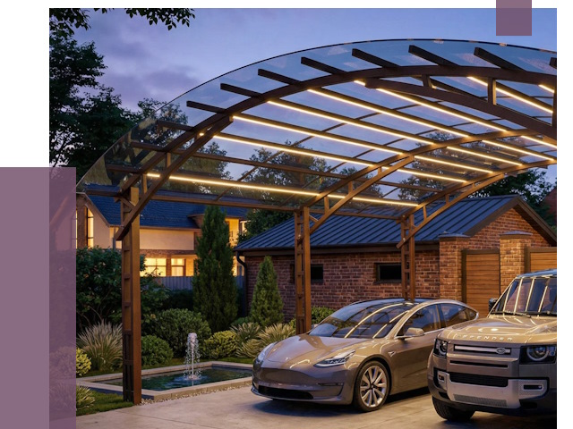 Металлические навесы в Златоусте от 12784 руб. под ключ — ПРОЛЁТ-Злт