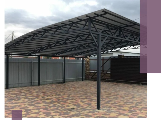 Металлические навесы под ключ в Златоусте — изготовление и монтаж