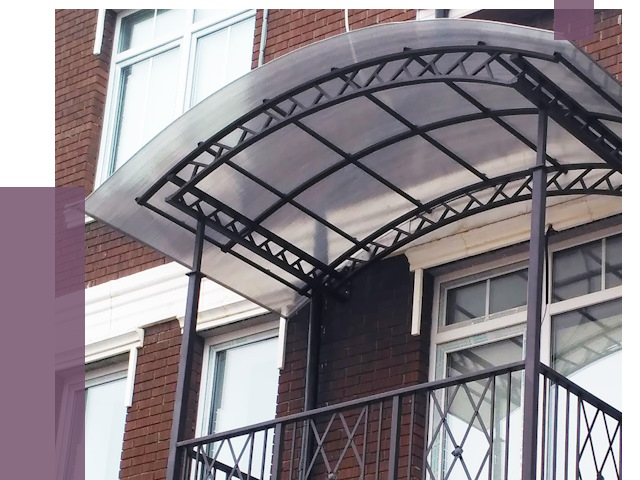 Козырьки над балконом в Златоусте от 8712 руб. | ПРОЛЁТ-Злт