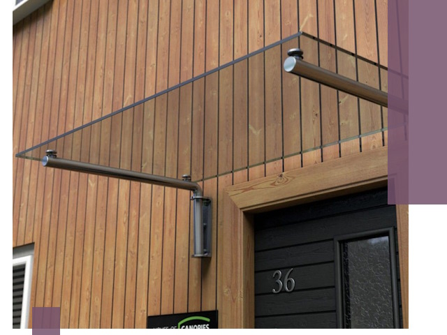 Стеклянные козырьки на входы и фасады в Златоусте