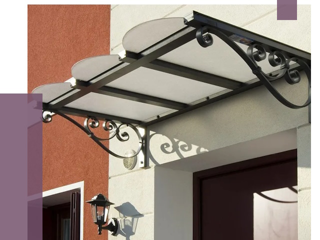 Односкатные козырьки в Златоусте от 8454 руб.  | ПРОЛЁТ-Злт