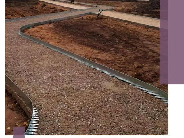 Металлические бордюры под ключ в Златоусте — изготовление и монтаж