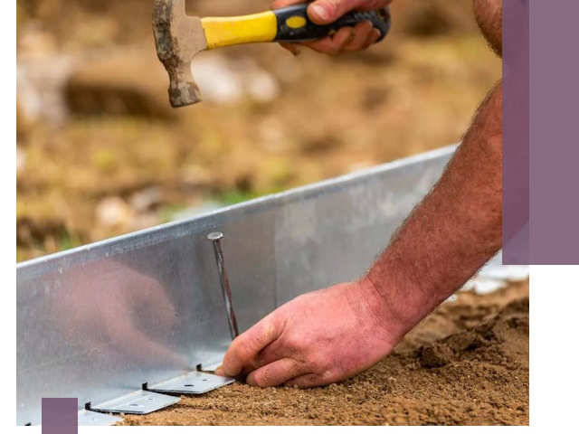 Монтаж металлических бордюров в Златоусте быстро и качественно