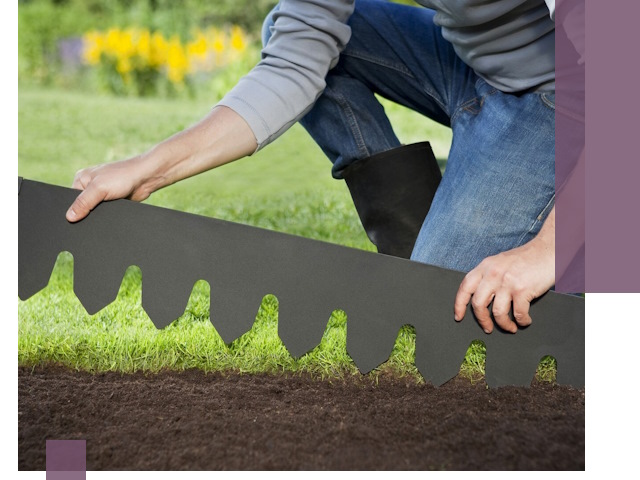 Металлические бордюры для газона в Златоусте — изготовление и монтаж